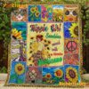 Hippie Girl Sunshine Mixed With A Little Hurricane Blanket