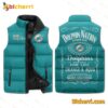 Miama Dolphin Nation Fins Up Dolphins Smash Mouth For Life Orange And Aqua Sleeveless Puffer Vest