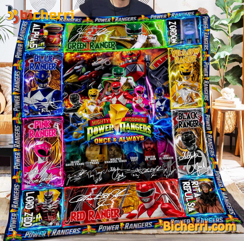 Mighty Morphin Power Rangers Once & Always Signature Blanket