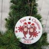 Otter Santa First Christmas Married 2023 Ornament