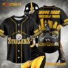 Pittsburgh Steelers Wave Your Terrible Towel Here We Go Personalized Baseball Jersey