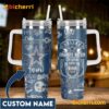 Dallas Cowboys Nation Original Die Hard Fan Custom Name 40oz Tumbler With Handle