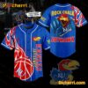 Kansas Jayhawk Rock Chalk Jayhawk Custom Name Baseball Jersey