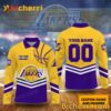 NBA Los Angeles Lakers Basketball Personalized Long Sleeves Polo Shirt