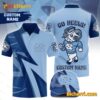North Carolina Tar Heels Mascot Go Hells Custom Name Polo Shirt