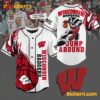 Wisconsin Badgers Jump Around Personalized Baseball Jersey