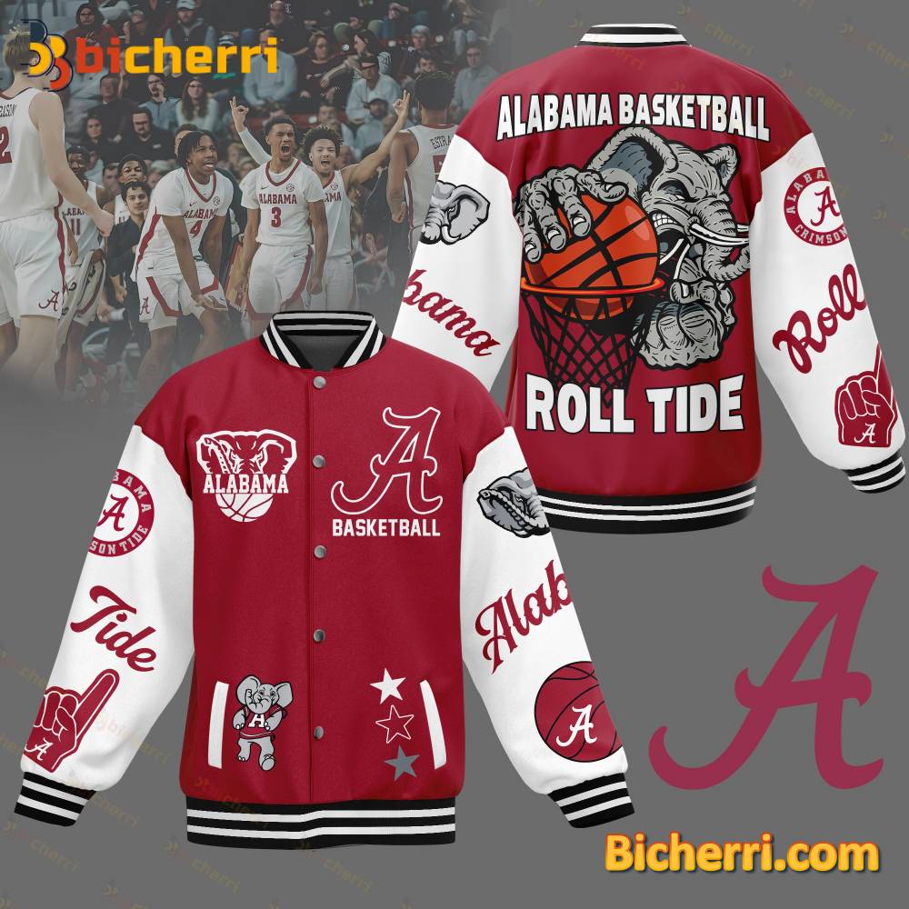 Alabama Crimson Tide Alabama Basketball Roll Tide Baseball Jacket