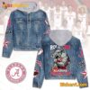 Alabama Crimson Tide Basketball Roll Tide Tuscaloosa Jean Jacket Hoodie