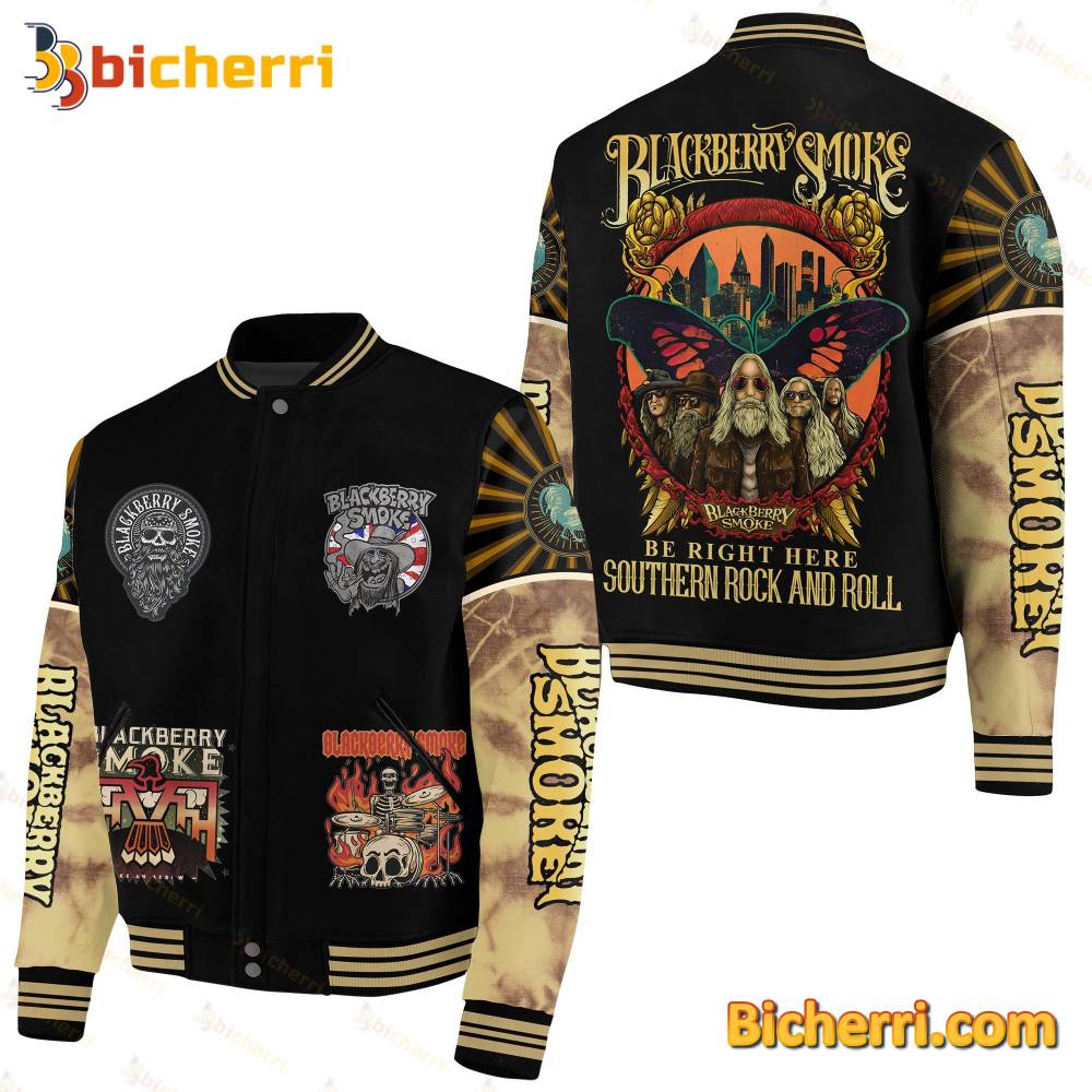Blackberry Smoke Be Right Here Southern Rock And Roll Baseball Jacket