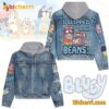 Bluey I Slipped On My Beans Jean Jacket Hoodie
