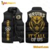Boston Bruins Fear The Bear It's All Of Us Sleeveless Puffer Vest