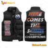 Edmonton Oilers Here Comes The 5-time Stanley Cup Champions Sleeveless Puffer Vest