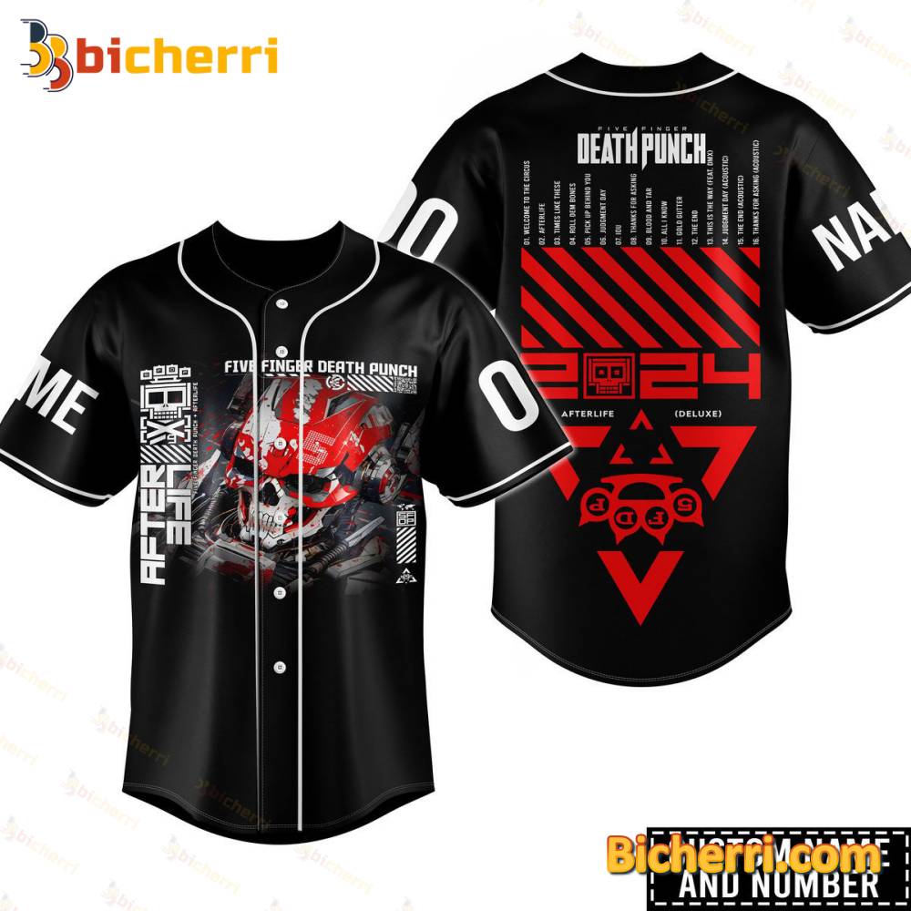 Five Finger Death Punch AfterLife 2024 Personalized Baseball Jersey