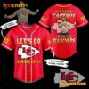 Kansas City Chiefs He's Cheer Captain I'm On The Bleachers Personalized Baseball Jersey