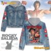 Rocky Balboa Keep Moving Forward Jean Jacket Hoodie