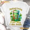 Starbucks Feeling Lucky Kiss Me I Am Irish T-shirt