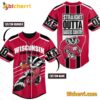 Wisconsin Badgers Straight Outta Badgers Country Personalized Baseball Jersey