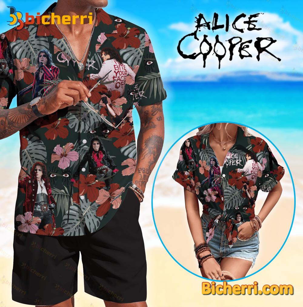 Alice Cooper I'll Bite Your Face Off Hawaiian Shirt