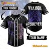 Black Panther Wakanda Forever Personalized Baseball Jersey