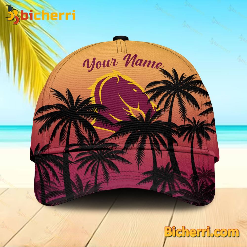 NRL Brisbane Broncos Tropical Personalized Cap