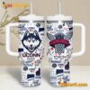Uconn Huskies Basketball Tumbler With Handle