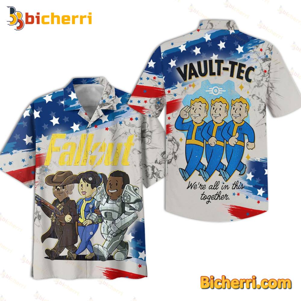 Fallout Vault-tec We're All In This Together Hawaiian Shirt