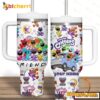 Smiling Critters Friends Custom Name Tumbler With Handle